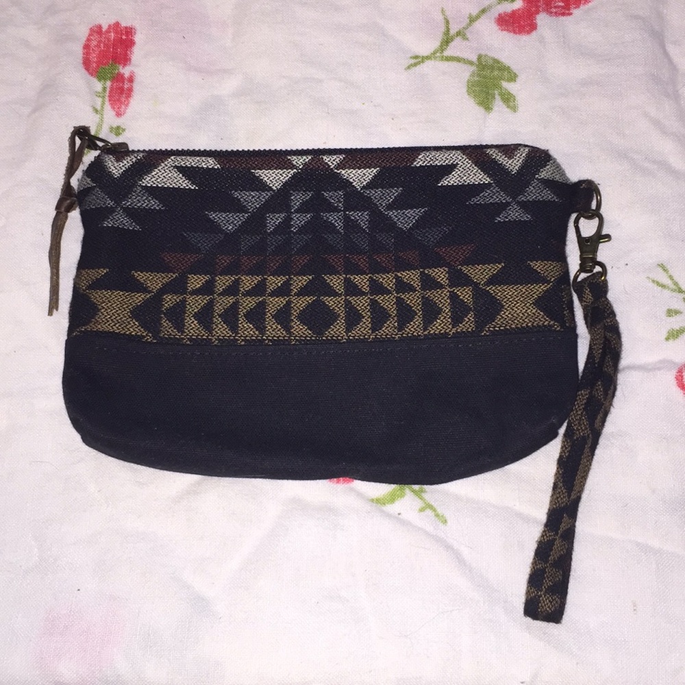 Handmade Aztec pattern clutch